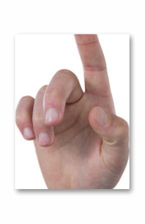 Cropped hand of businessman using futuristic digital screen