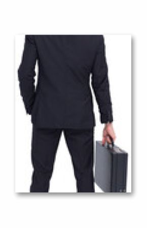 Rear view of businessman holding a briefcase