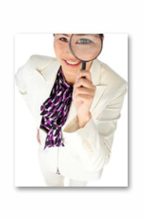 Attractive businesswoman looking at the camera