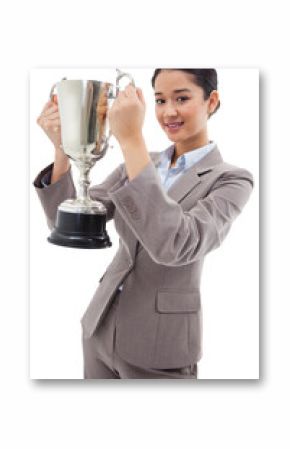 Portrait of a businesswoman holding a cup