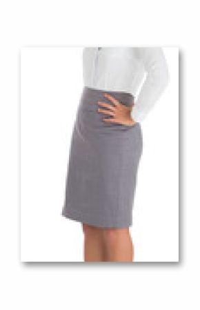 Digital png photo of suprised hispanic businesswoman on transparent background