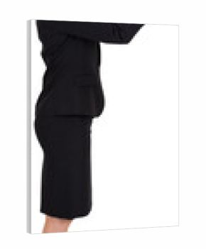 Digital png photo of happy asian businesswoman showing index finger on transparent background