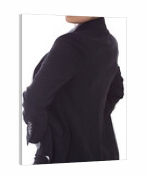 Digital png photo of back view of hispanicn businesswoman turning around on transparent background