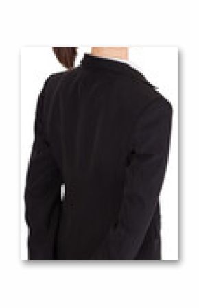 Digital png photo of back view of asian businesswoman on transparent background