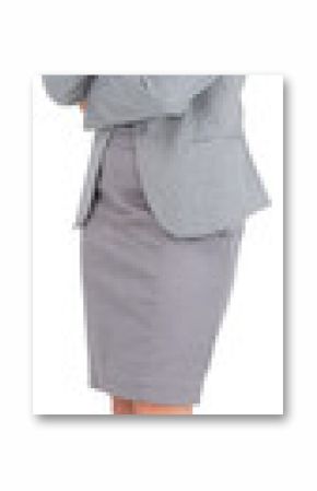 Digital png photo of thoughtful caucasian businesswoman on transparent background