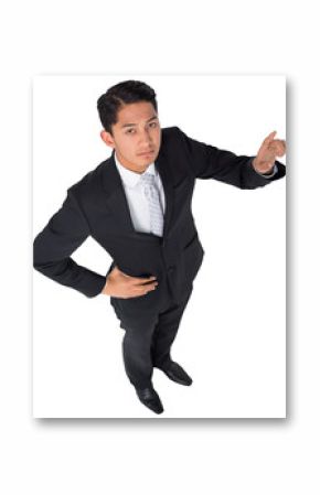 Digital png photo of biracial businessman on transparent background