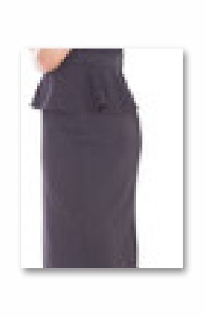 Digital png photo of thoughtful asian businesswoman with pen on transparent background