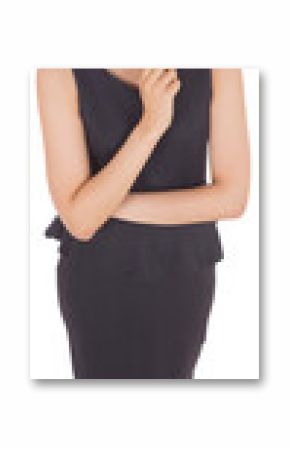Digital png photo of asian businesswoman standing on transparent background