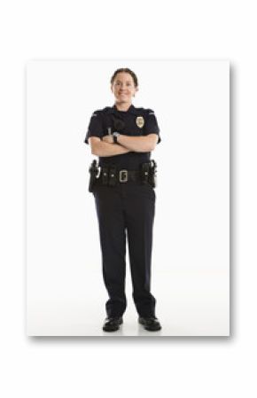 Smiling Policewoman.