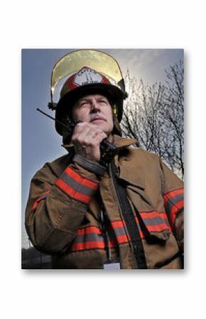 Fire captain on radio