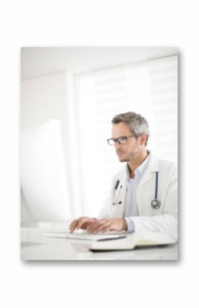 young doctor at his office