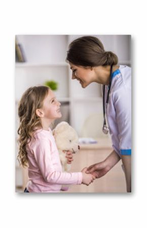 Little girl in a doctor