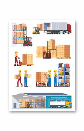 Logistics illustrations collection