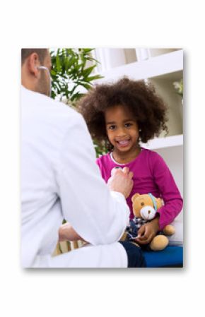 Pediatrician doctor examining kid