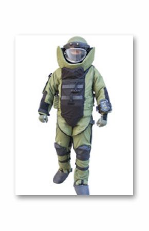 Bomb suit isolated on white for EOD team
