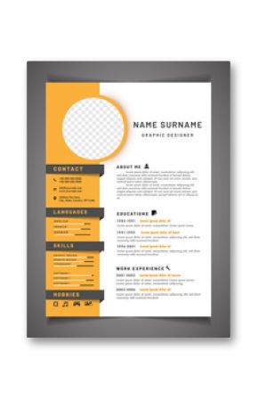 Professional CV resume template design and letterhead / cover letter