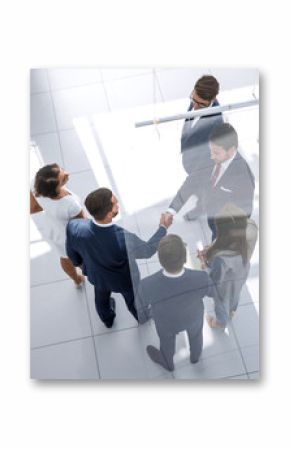business background.handshake business men in the business center