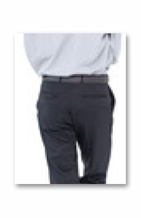 Digital png photo of rear view of businessman on transparent background