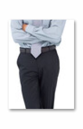 Digital png photo of happy asian businessman looking sideways on transparent background