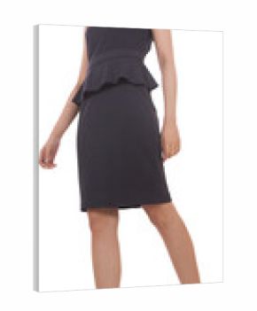 Digital png photo of smiling asian businesswoman looking up on transparent background