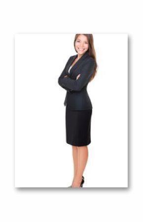 Businesswoman isolated full length on white background