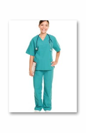 Nurse standing smiling isolated