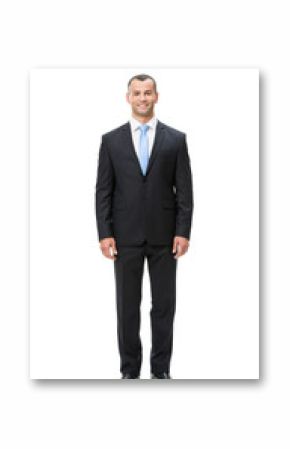 Full-length portrait of businessman, isolated