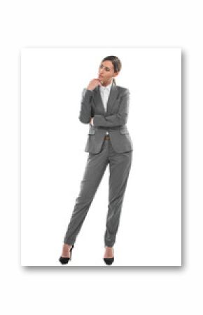 Business woman thinking