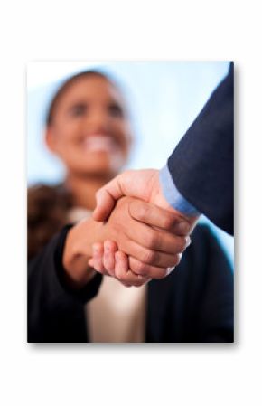 A handshake between business people