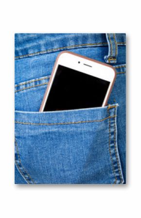 Cell phone in back pocket of girl's jeans