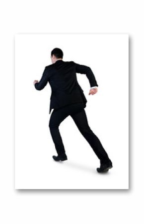 Business man running away