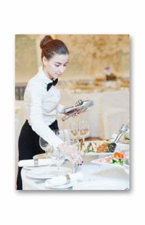 Waitress woman in restaurant