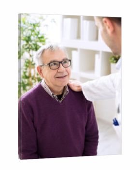 Old senior patient visit doctor