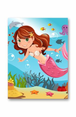 Mermaid in ocean