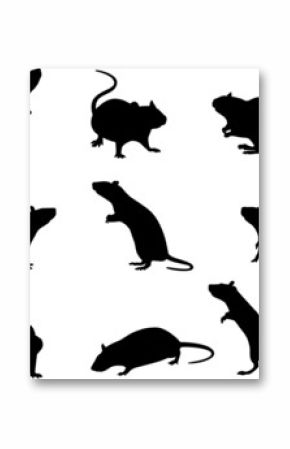 Silhouettes of rats
