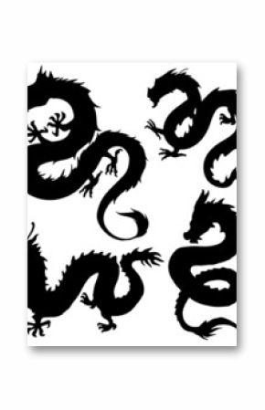 chinese dragon2  silhouettes