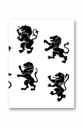 Royal heraldic black lions
