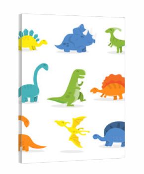 Happy Cartoon Dinosaur Set