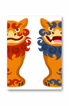 シーサー（赤・青）