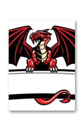 dragon mascot spread the wings
