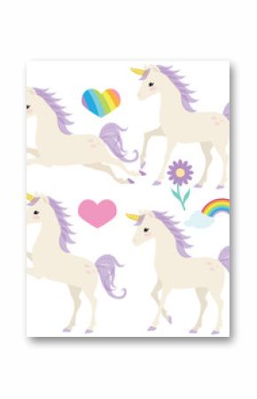 Cute unicorn vector cartoon illustration