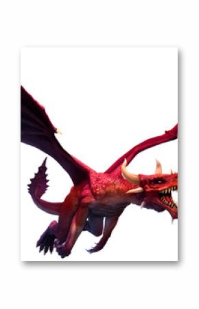 Red dragon 3D illustration