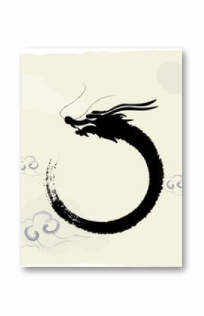 Chinese's Dragon Year  Ink Painting