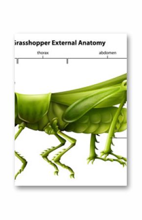External anatomy of a grasshopper