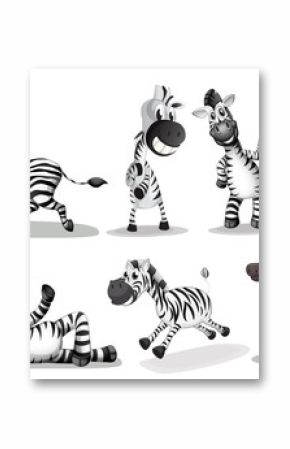 Playful zebras