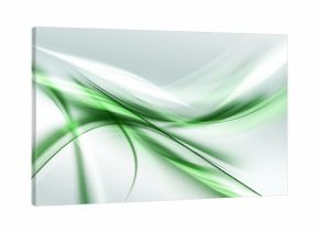 Beautiful Green White Light Abstract Waves Background