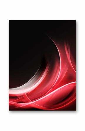 Creative Red Fractal Waves Art Abstract Background