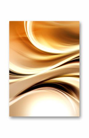 Gold Abstract Waves Art Light Background