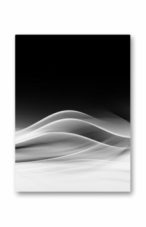 Abstract Black White Wave Design Background