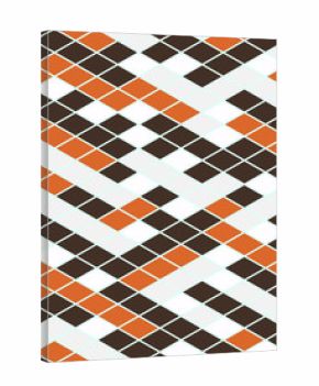 Vector seamless pattern. Geometric seamless pattern. Mosaic seamless pattern. The pattern elements are arranged on a green background.